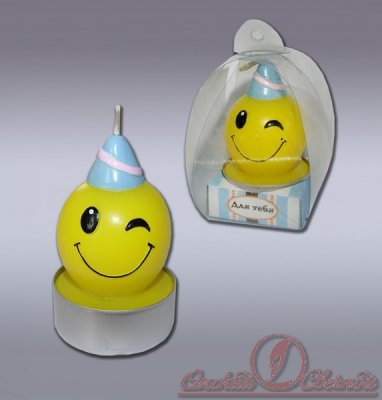 Свеча смайлик подмигивыющий